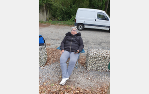 Christel toujours souriante malgré le froid
